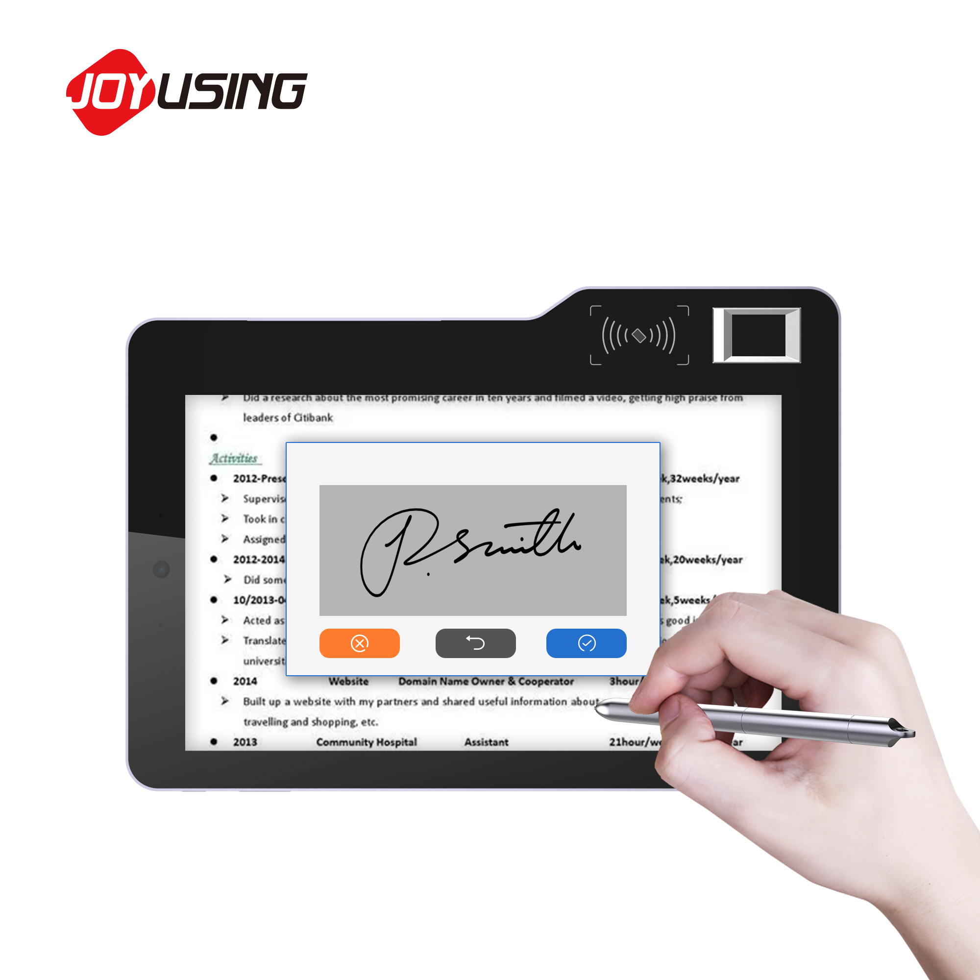 Mobile Biometric Android Table - Digital Signature Pad 评论和价格