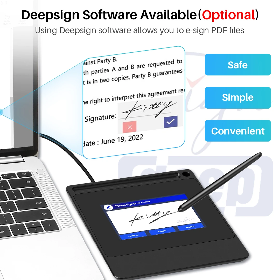 DS510 5 inch electronic digita - Digital Signature Pad 评论和价格
