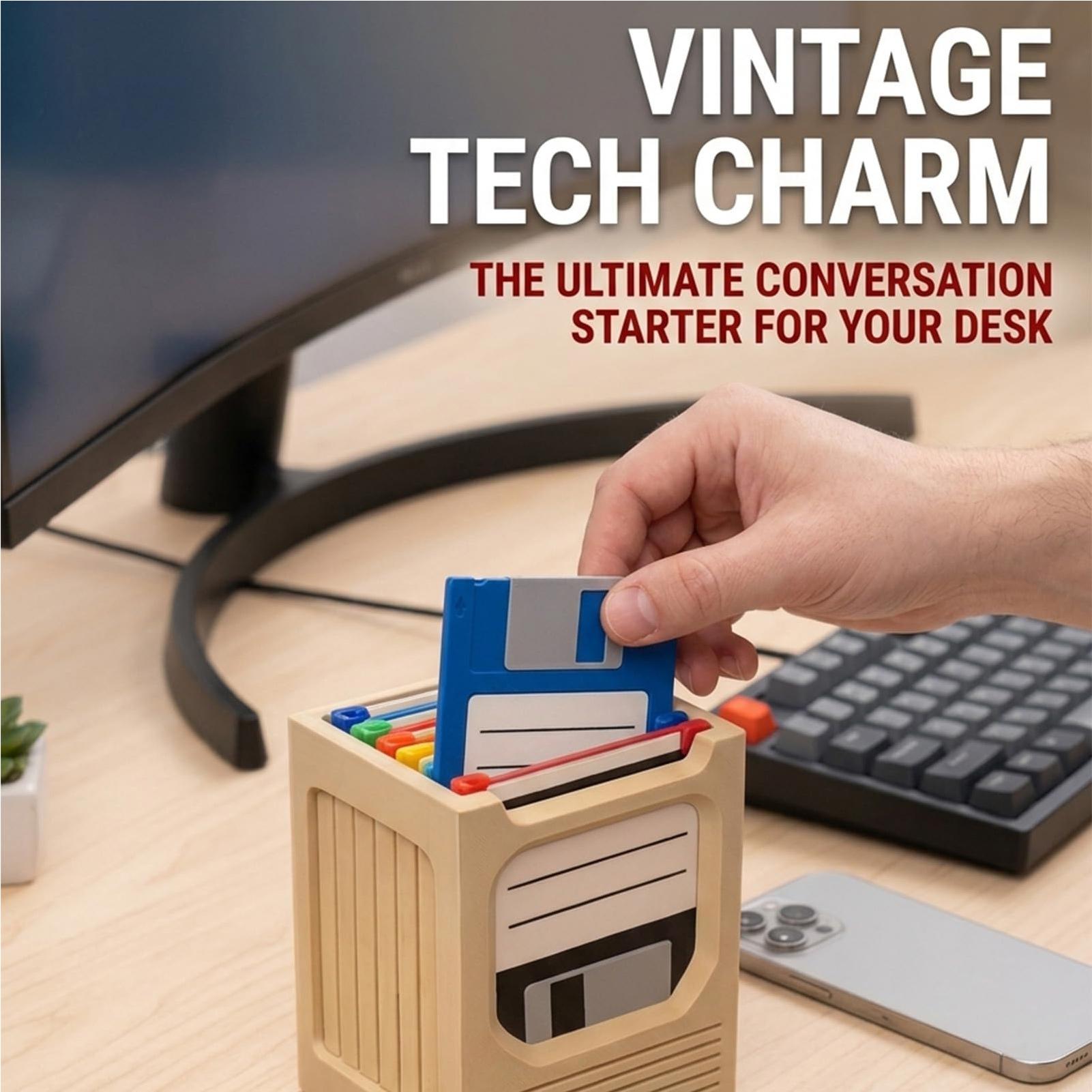 Retro Tech Coaster Holder Set  - Tech For Office 评论和价格